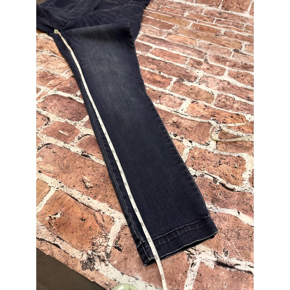 bebe Dark Blue Denim V-Neck Jumpsuit - Picture 8 of 16